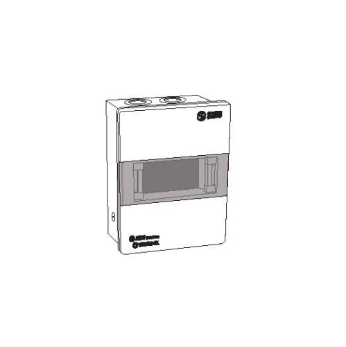 Tủ điện 3-6 Module Sino E4MX màu khói trong đế sắt âm tường
